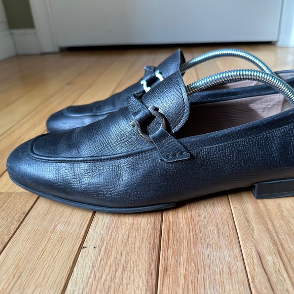 Salvatore Ferragamo Men’s Black Leather Bit Loafers – Size 10.5 2E (Wide) main image 12